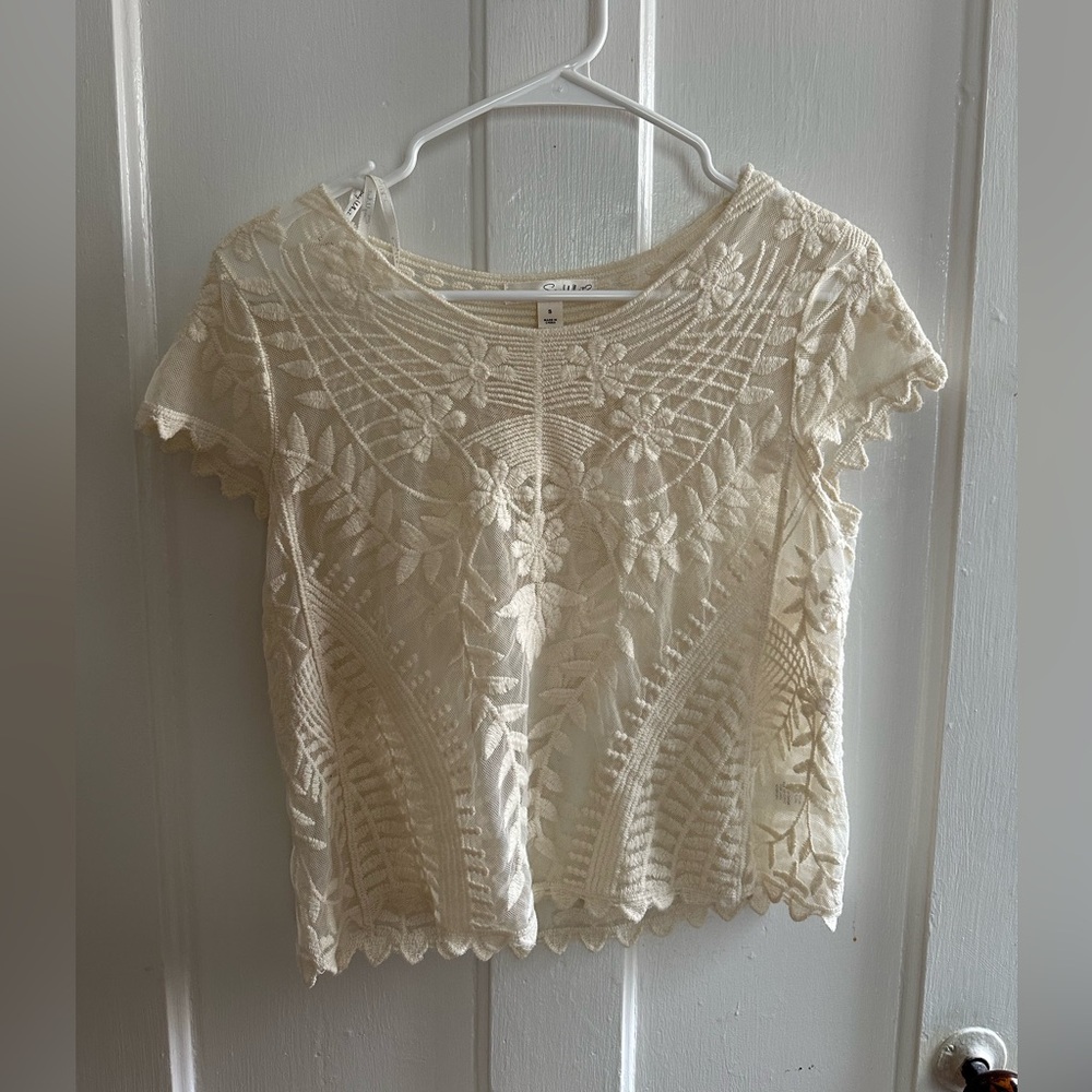 Sheer floral top
